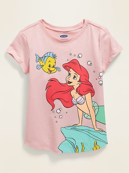 View large product image 1 of 2. Disney© Ariel Graphic Tee for Toddler Girls