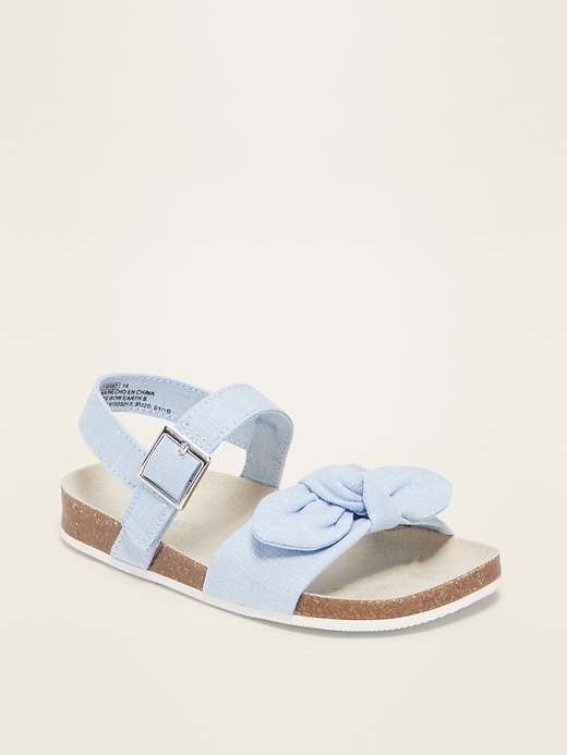 Old Navy Canvas Bow-Tie Sandals for Toddler Girls. 1