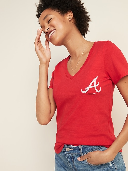 View large product image 1 of 2. MLB&#174 Team-Graphic V-Neck Tee for Women