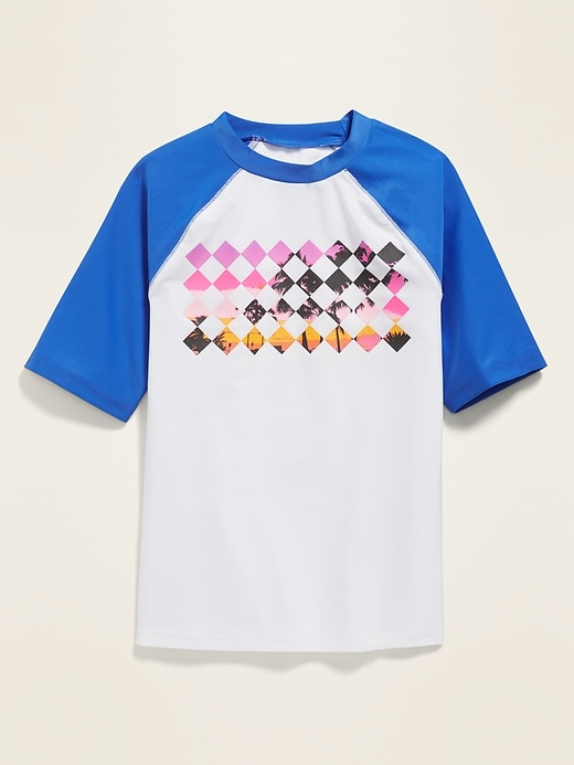 View large product image 1 of 2. Graphic Color-Blocked Rashguard For Boys