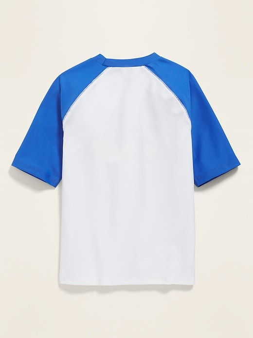 View large product image 2 of 2. Graphic Color-Blocked Rashguard For Boys