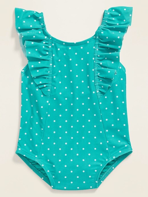 View large product image 1 of 1. Ruffle-Strap Swimsuit for Toddler Girls