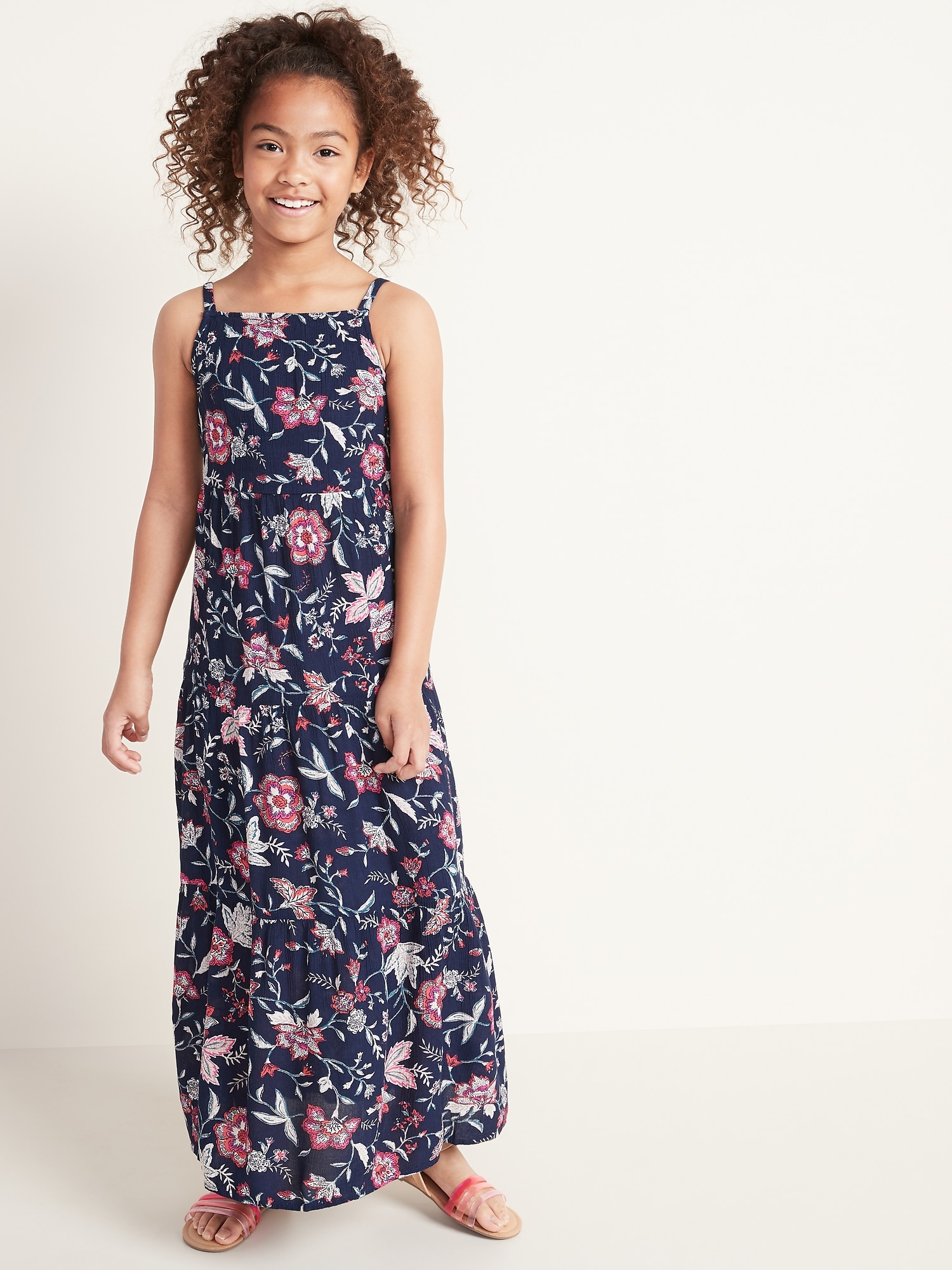 Sleeveless Tiered Floral Maxi Dress for Girls | Old Navy