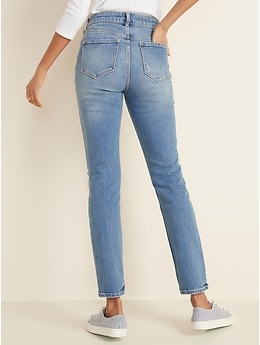 high rise slim straight jeans gap