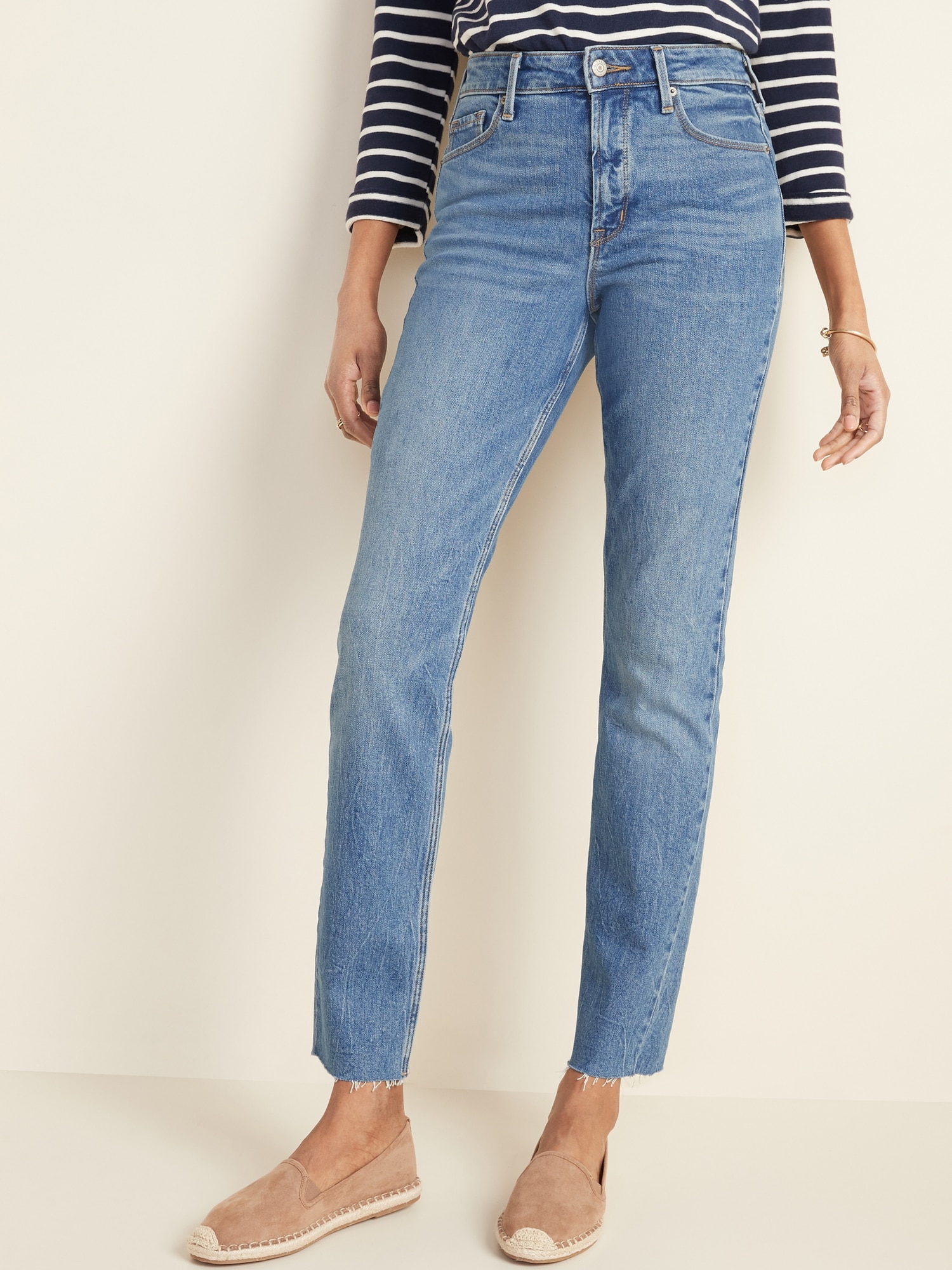old navy high waisted straight leg jeans