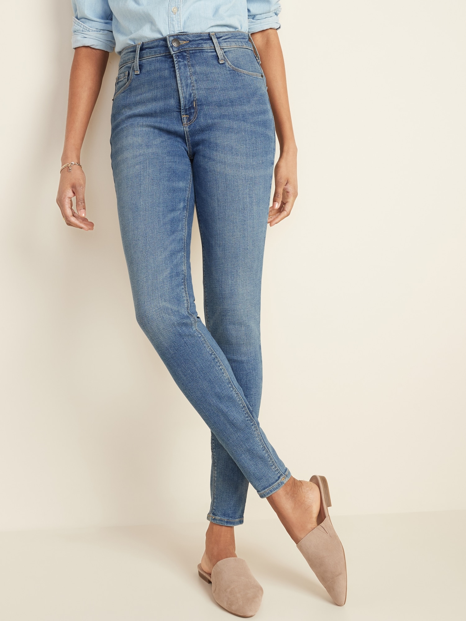 skinny high ankle jeans