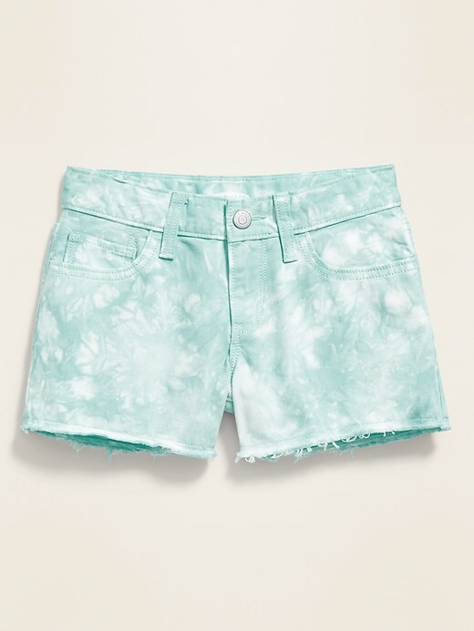 View large product image 1 of 2. Tie-Dye Cut-Off Twill Shorts for Girls