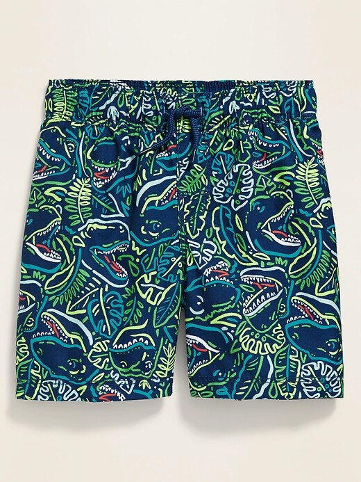 View large product image 1 of 2. Dinosaur Camo-Print Swim Trunks for Toddler Boys