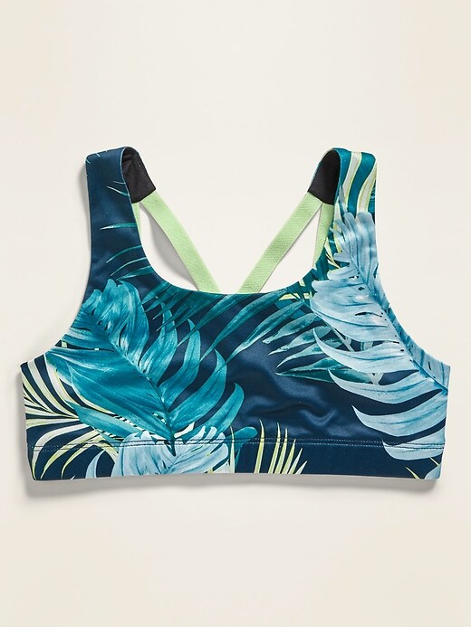 Go-Dry Printed Strappy Bra for Girls | Old Navy