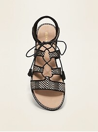 woven gladiator sandals