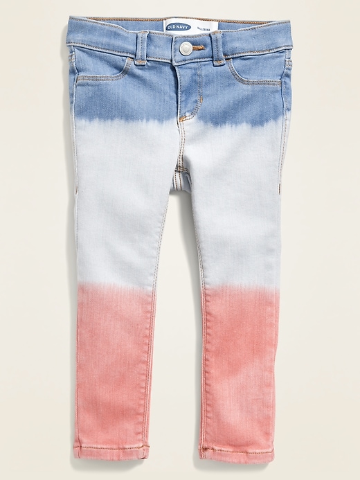 View large product image 1 of 2. Ballerina Americana Dip-Dye Built-In Tough Jeggings for Toddler Girls