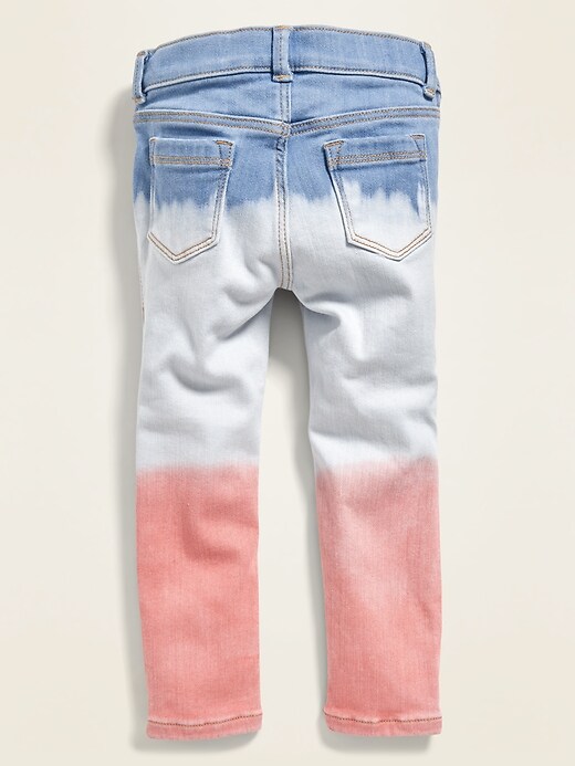 View large product image 2 of 2. Ballerina Americana Dip-Dye Built-In Tough Jeggings for Toddler Girls