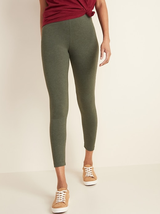 View large product image 1 of 1. High-Waisted Jersey Leggings For Women