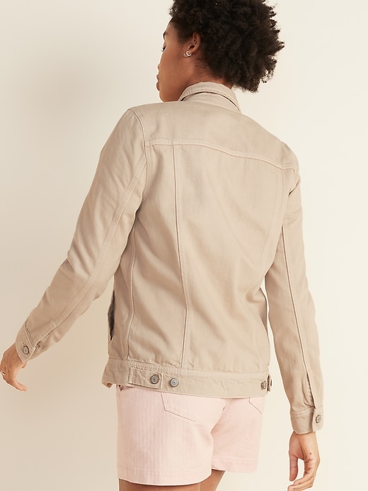 Image number 2 showing, Tan Jean Jacket for Women
