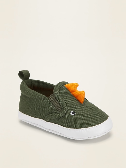 View large product image 1 of 4. Dinosaur Critter Slip-Ons for Baby