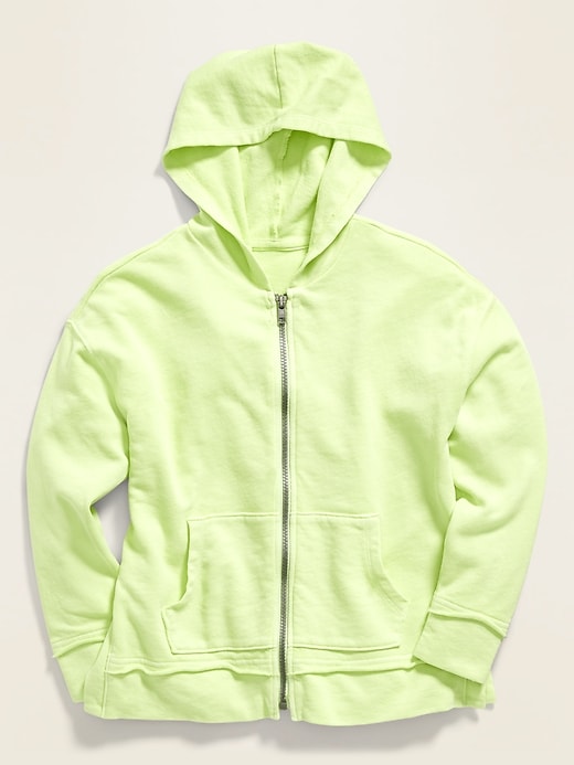 View large product image 1 of 1. Garment-Dyed French Terry Zip Hoodie for Girls