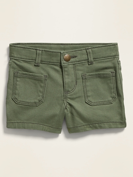 View large product image 1 of 3. Patch-Pocket Jean Shorts for Toddler Girls