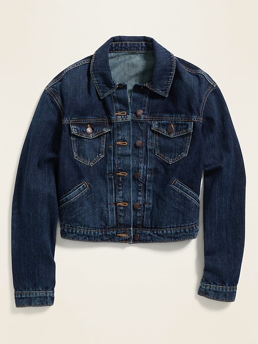 old navy cropped jean jacket