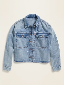 cropped boyfriend denim jacket