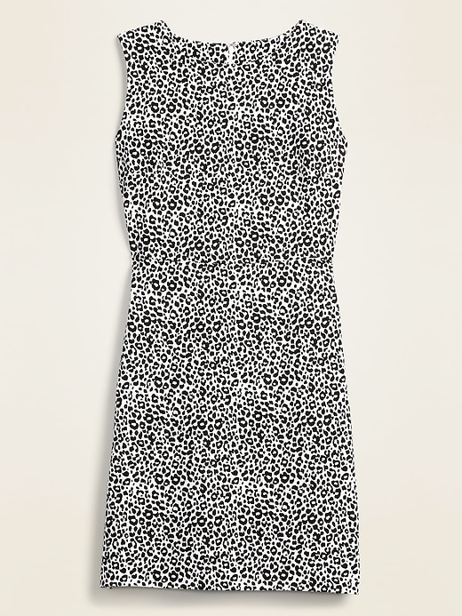 View large product image 1 of 1. Sleeveless Ponte-Knit Sheath Dress for Women