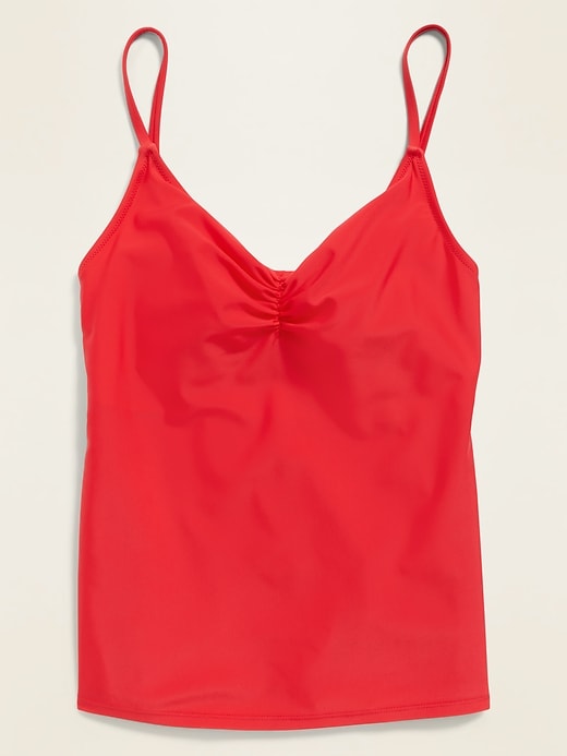 View large product image 1 of 1. Ruched-Center Tankini Swim Top