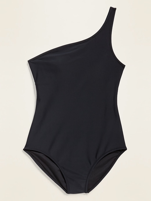 View large product image 1 of 1. One-Shoulder One-Piece Swimsuit