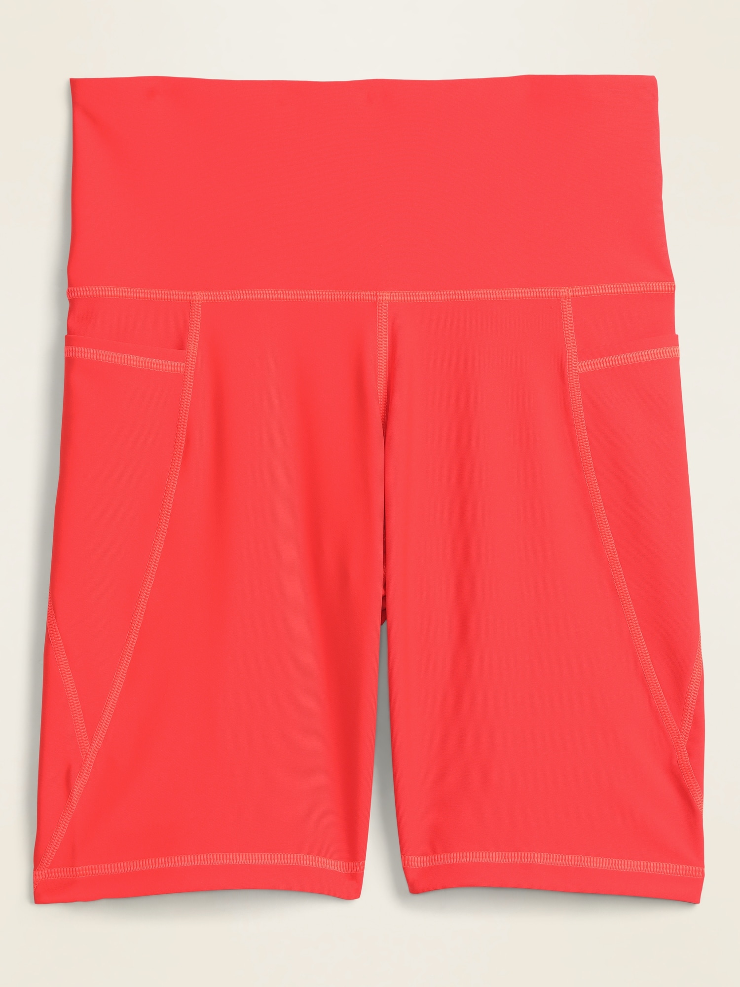 red shorts womens high waisted