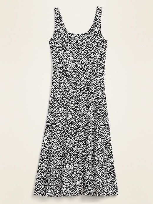 Sleeveless Jersey-Knit Fit & Flare Midi Dress for Women | Old Navy