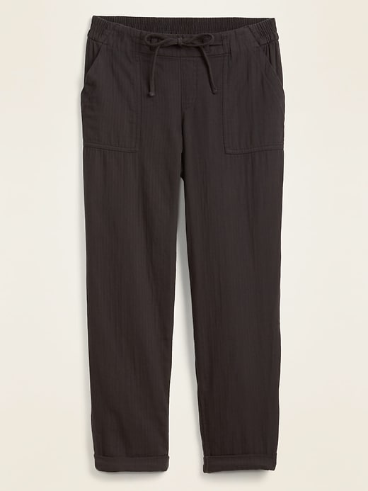 View large product image 1 of 1. Mid-Rise Soft-Twill Utility Pants for Women