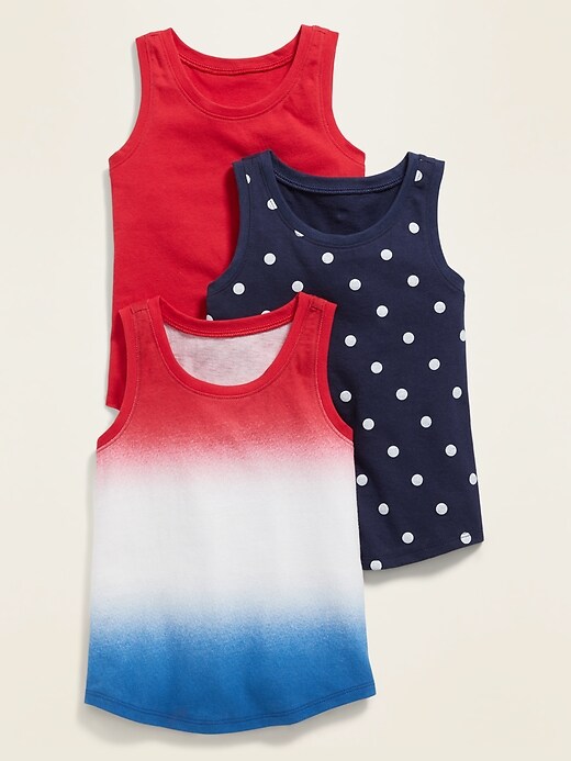 View large product image 1 of 2. Jersey Tank Top 3-Pack for Toddler Girls