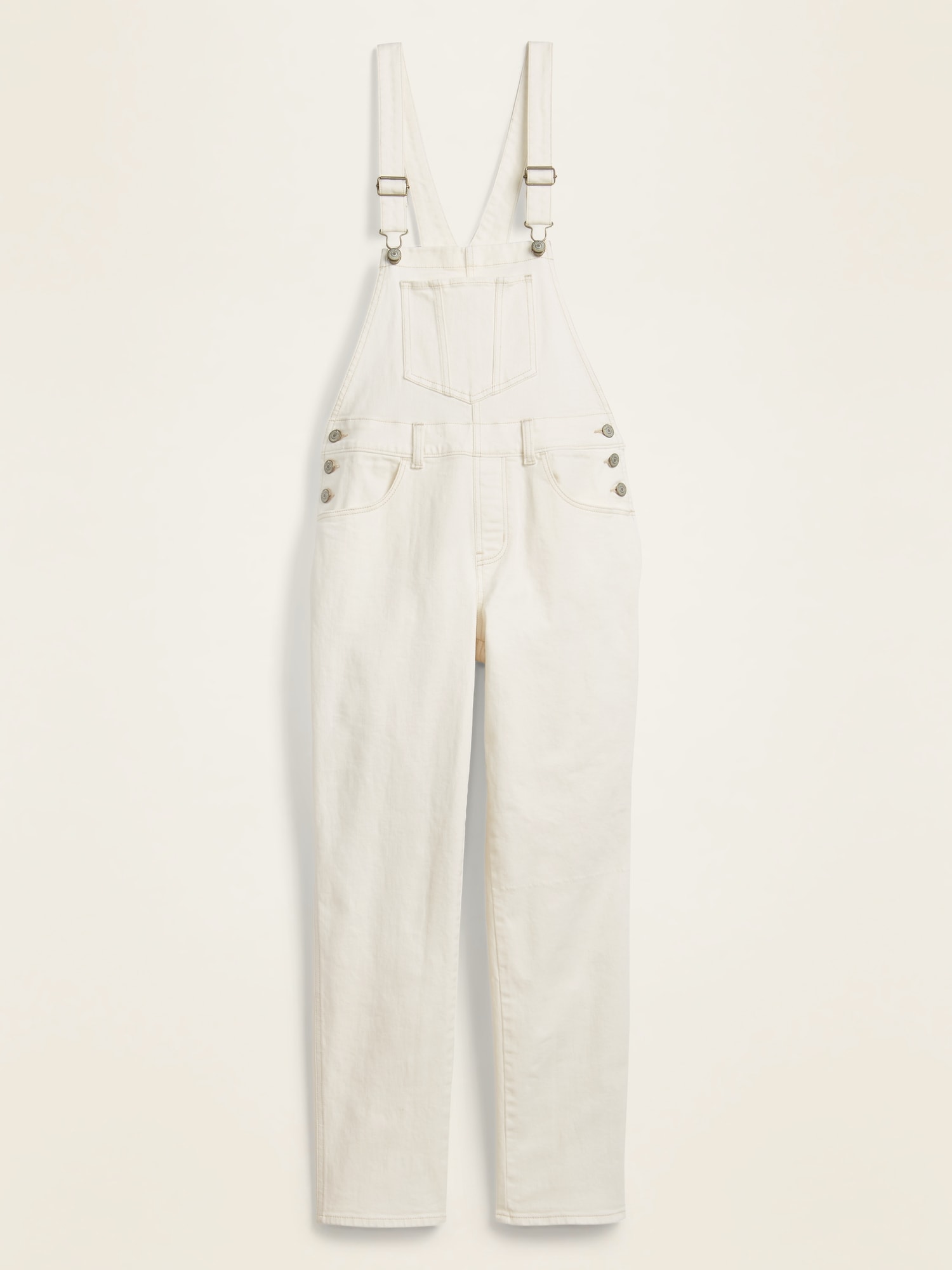 Relaxed Off-White Jean Overalls for 