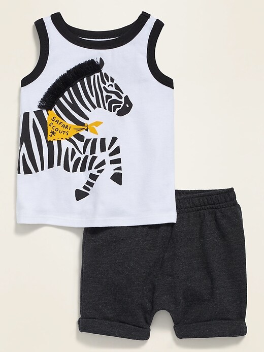 Pocket Tank Top & Cuffed Shorts Set for Baby | Old Navy