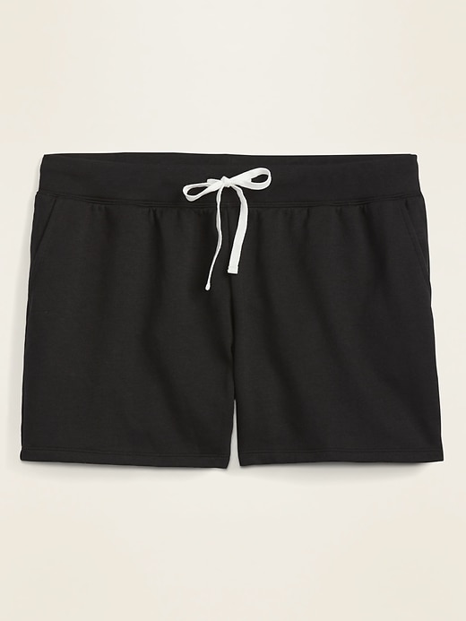 View large product image 1 of 1. Mid-Rise French Terry Plus-Size Shorts -- 3.5-inch inseam