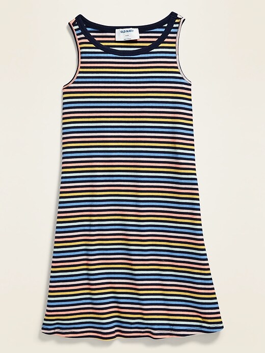 View large product image 1 of 2. Sleeveless Rib-Knit Swing Dress for Girls