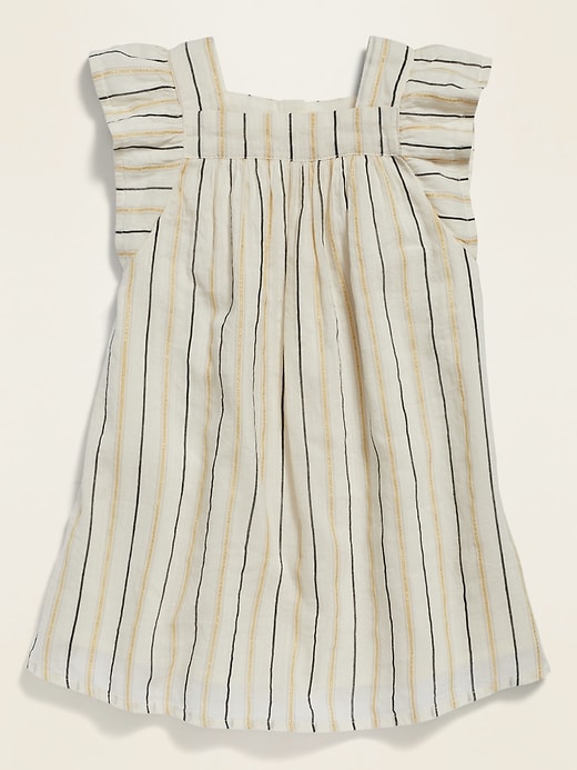 View large product image 1 of 1. Metallic-Stripe Square-Neck A-Line Dress for Toddler Girls