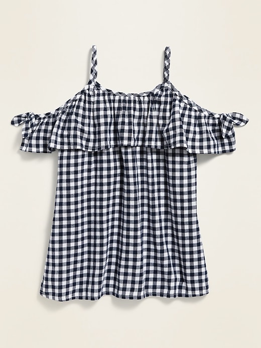 View large product image 1 of 1. Cold-Shoulder Ruffled Cami for Girls
