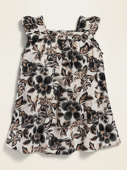 View large product image 1 of 1. Printed Flutter-Sleeve A-Line Dress for Baby