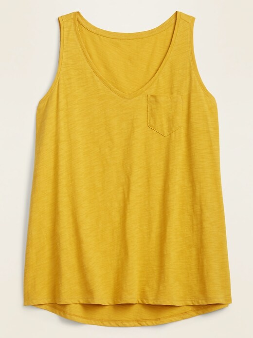 View large product image 1 of 1. EveryWear V-Neck Chest-Pocket Plus-Size Tank Top