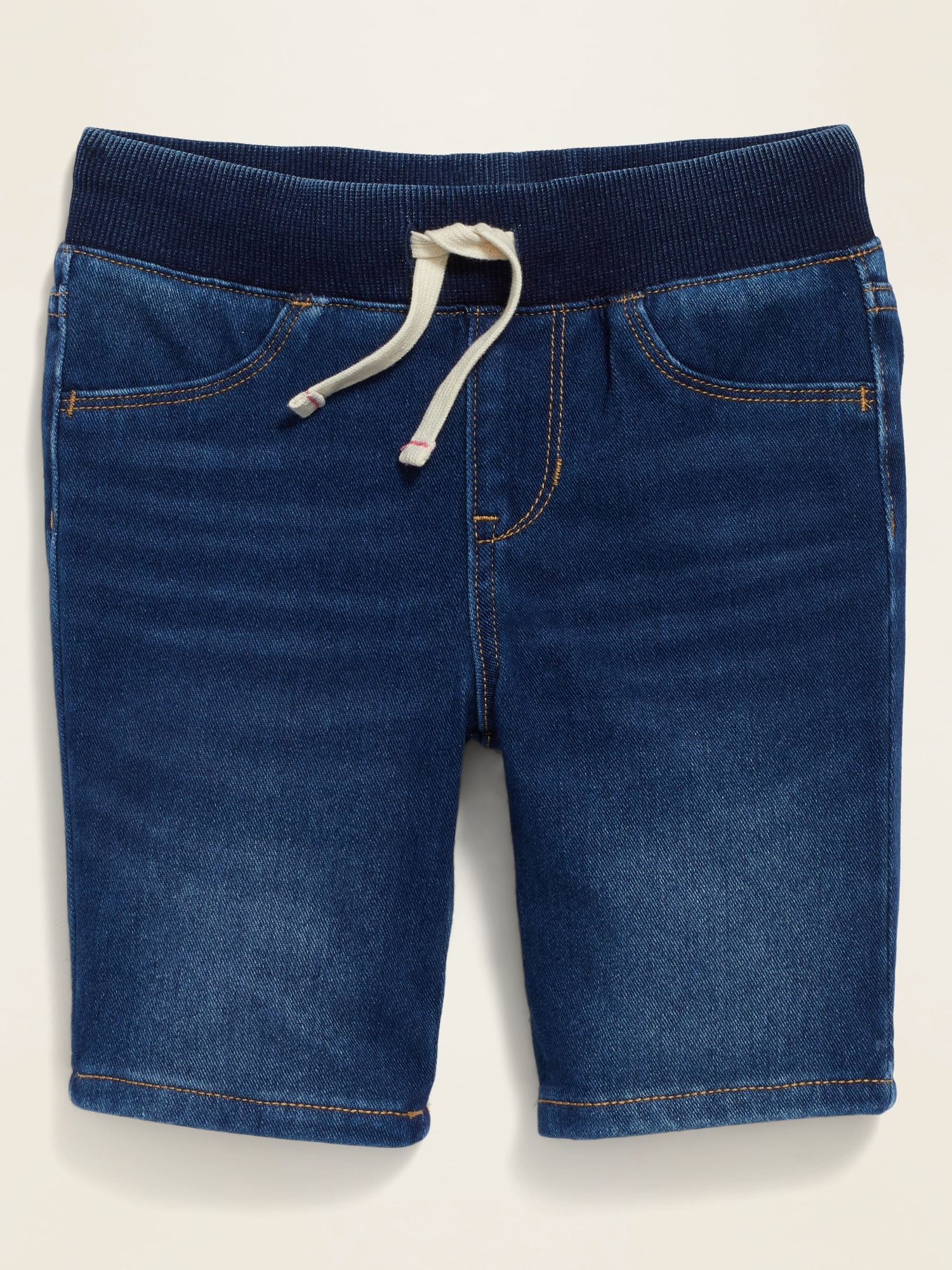 Rib-Knit Waist Pull-On Bermuda Jean Shorts for Girls | Old Navy