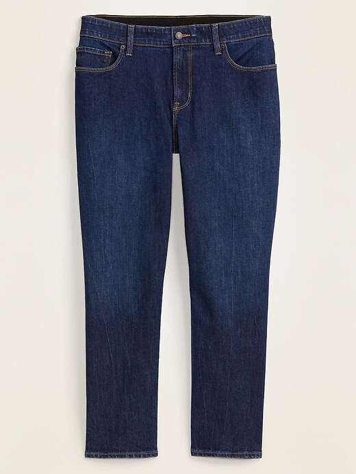 View large product image 1 of 1. High-Waisted Secret-Slim Pockets + Waistband Power Slim Straight Plus-Size Ankle Jeans
