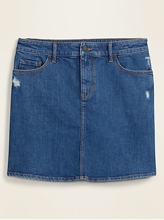 next dark blue denim skirt