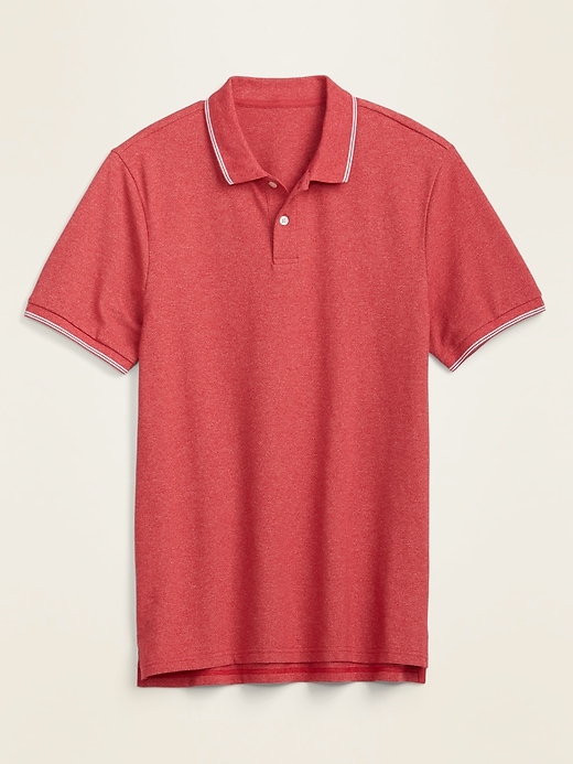 View large product image 1 of 1. Moisture-Wicking Tipped Pique Pro Polo
