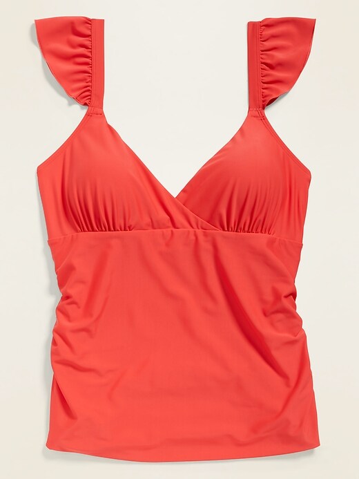 FlutterSleeve CrossFront PlusSize Tankini Swim Top Old Navy