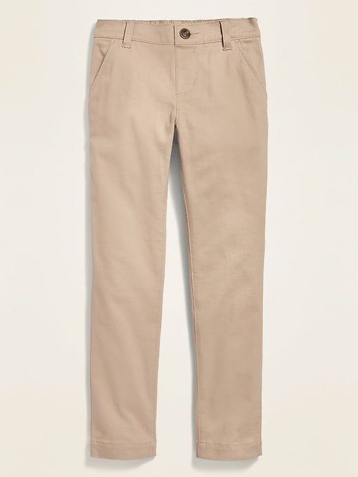 View large product image 1 of 1. Uniform Stretch Stain-Resistant Skinny Khakis for Girls