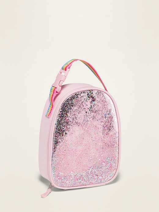 View large product image 1 of 1. Pink Shake-Up Confetti Lunch Tote for Girls