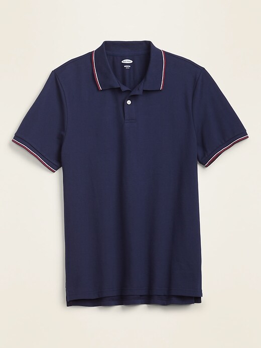 View large product image 1 of 1. Moisture-Wicking Tipped Pro Polo