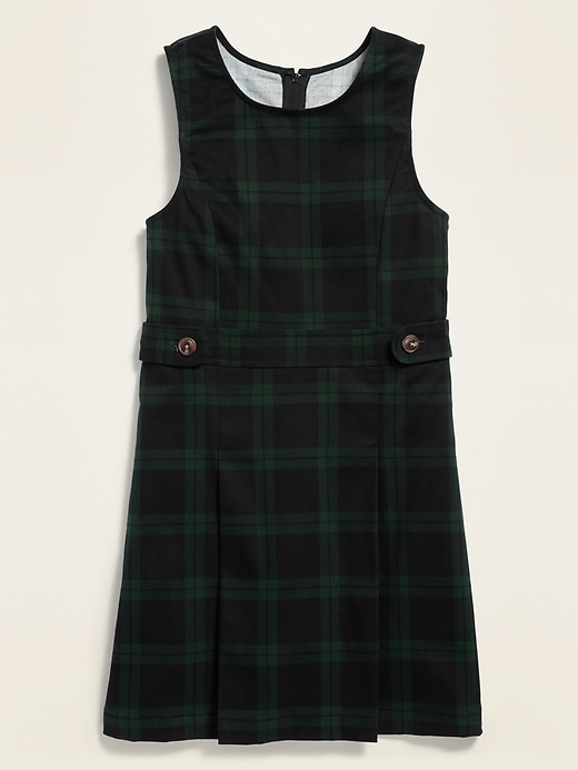 View large product image 1 of 1. Sleeveless School Uniform Dress for Girls