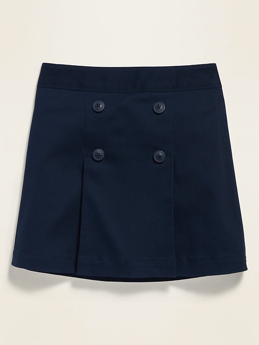 View large product image 1 of 1. School Uniform Pleated Twill Skort for Girls