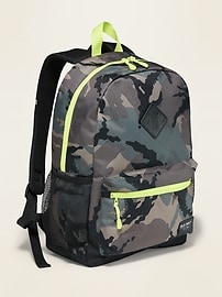 Patterned Canvas Backpack For Kids