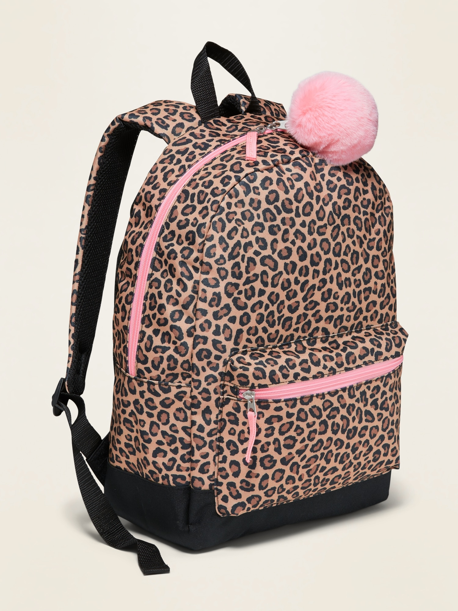 Justice Pink And Grey Leopard Camo Tote With Pom Pom